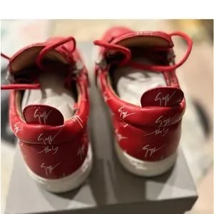 Men’s Giuseppe Zanotti Red Leather Sneakers Style#RU00104 Giuseppe zanotti (red leather low top sneakers) – VIP  main image 4